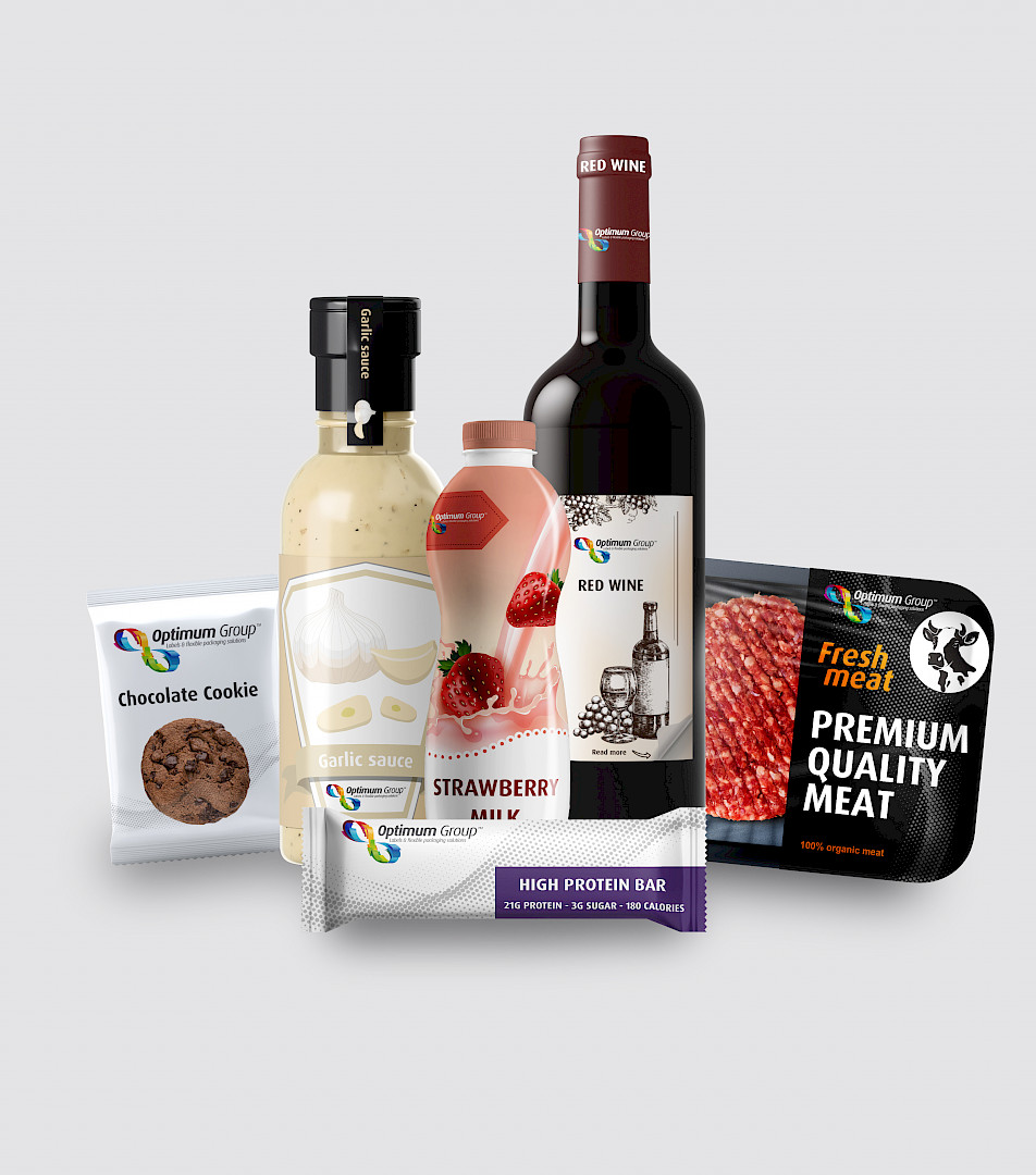 Weitere Verpackungs- und Etikettenlösungen, Optimum Group™ Etiket Schiller, Etiketten, flexible Verpackungslösungen, Etikettendruckerei